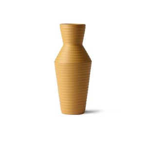 HKLiving Ceramic flower vase ochre