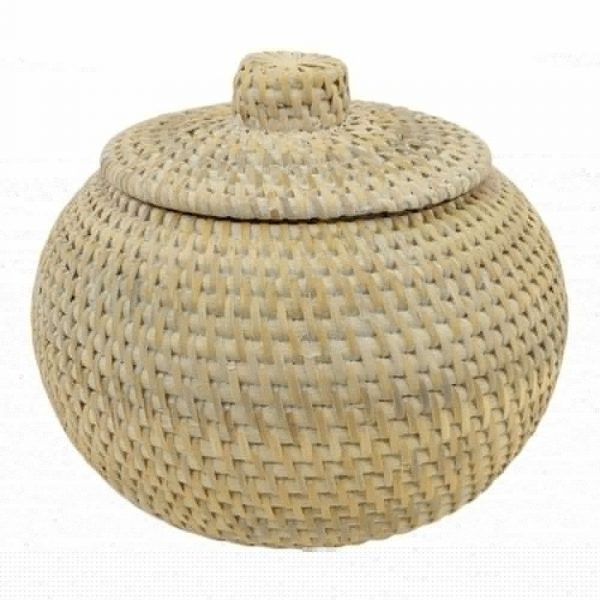 Mand met deksel wit Lana Earthware