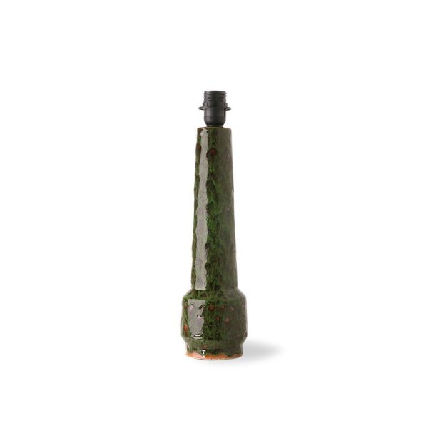 retro stoneware lamp base gree