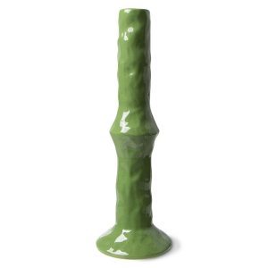 HKLiving the emeralds: ceramic candle holder m, fern green
