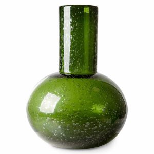 HKLiving Green glass blown vase M