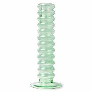 HKLiving The Emeralds glass candle holder Mint L