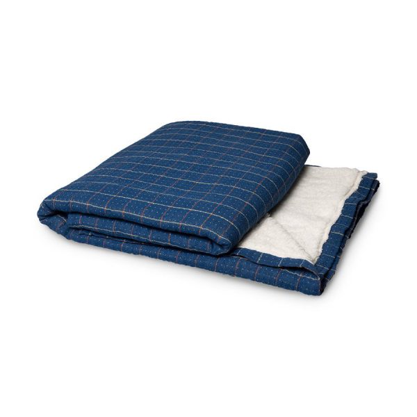Checkered sherpa throw