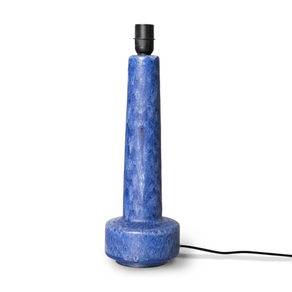 HKLiving retro stoneware lamp base blue