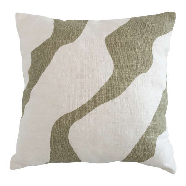 cushion Flusso moss stone