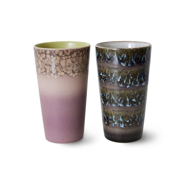 HKLiving 70s ceramics Latte mug, Forest