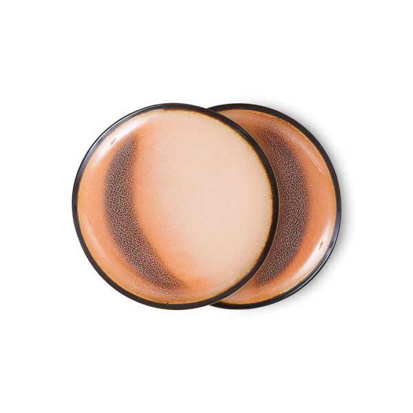 HKLiving 70s ceramics dessert plates horizon