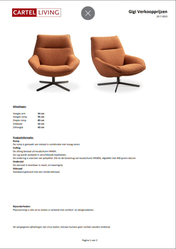 Fauteuil Gigi - Afbeelding 3