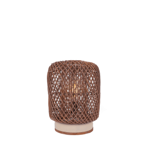Tafellamp Palma Rattan Bruin