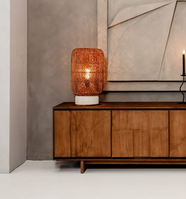 Tafellamp Palma Rattan Bruin - Afbeelding 5