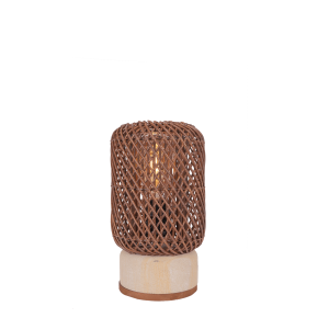 Tafellamp Pole Rattan Bruin