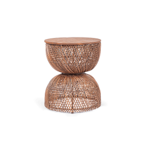 Bijzettafel Curved Bruin