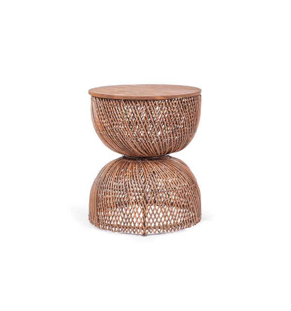 Bijzettafel Curved Bruin
