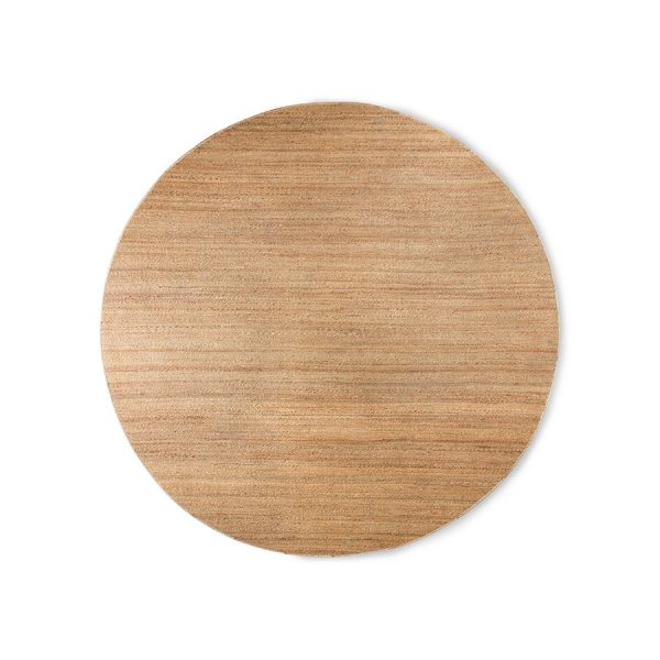 Rug round woven Hemp