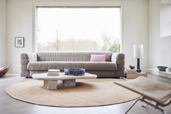 Rug round woven Hemp - Afbeelding 4