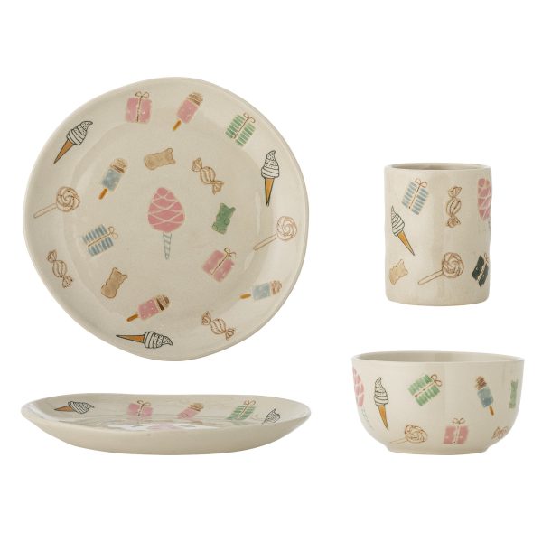 Servies set snoepjes & ijsjes