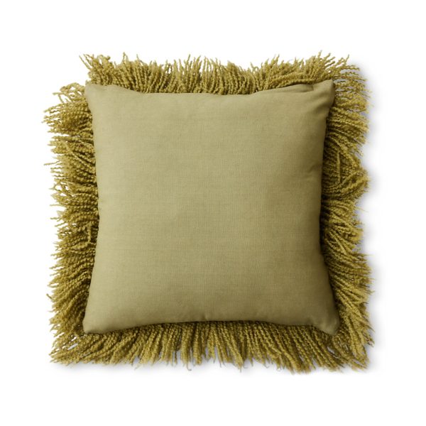 Sierkussen Fluffy Olive - Afbeelding 2