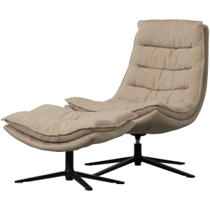 Fauteuil Kube met hocker