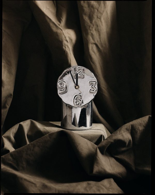 Retro ceramic clock chrome - Afbeelding 5