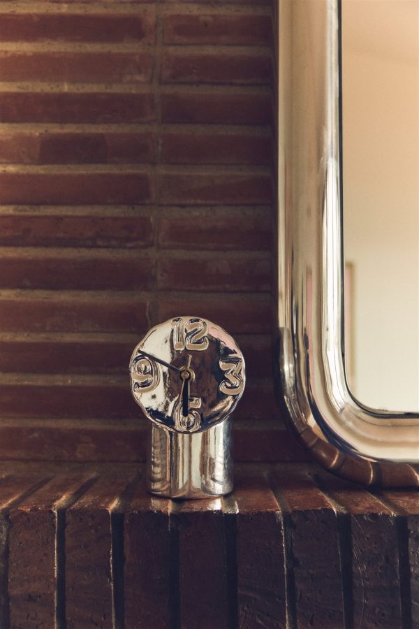 Retro ceramic clock chrome - Afbeelding 7