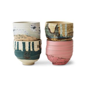 Coffee cups Artist set of 4