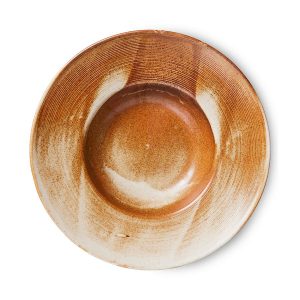 Chef pasta plate cream/brown