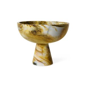 Marbled Bowl on Base Ochre