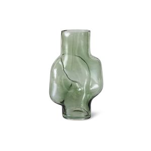 Gleam Glass High Vase Olive