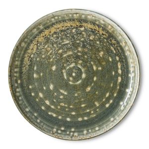 Chef dinner plate rustic green