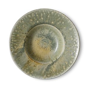 Chef pasta plate, rustic green