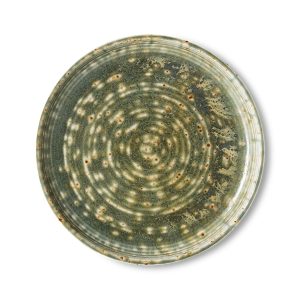 Chef side plate, rustic green