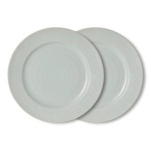 Dinner plates pale blue Farmho