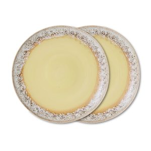 Dinner plates custard set